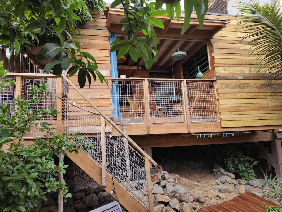 Bungalow Ecologique Avec Toilettes Seches Leu Kabanon Vue Mer Saint-Leu Bagian luar foto