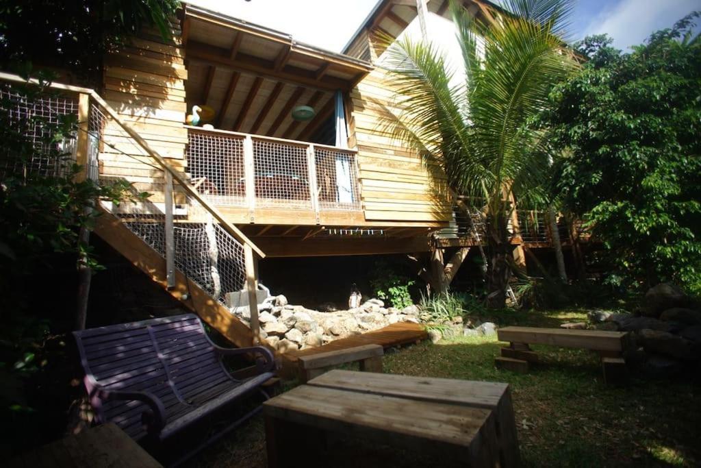 Bungalow Ecologique Avec Toilettes Seches Leu Kabanon Vue Mer Saint-Leu Bagian luar foto