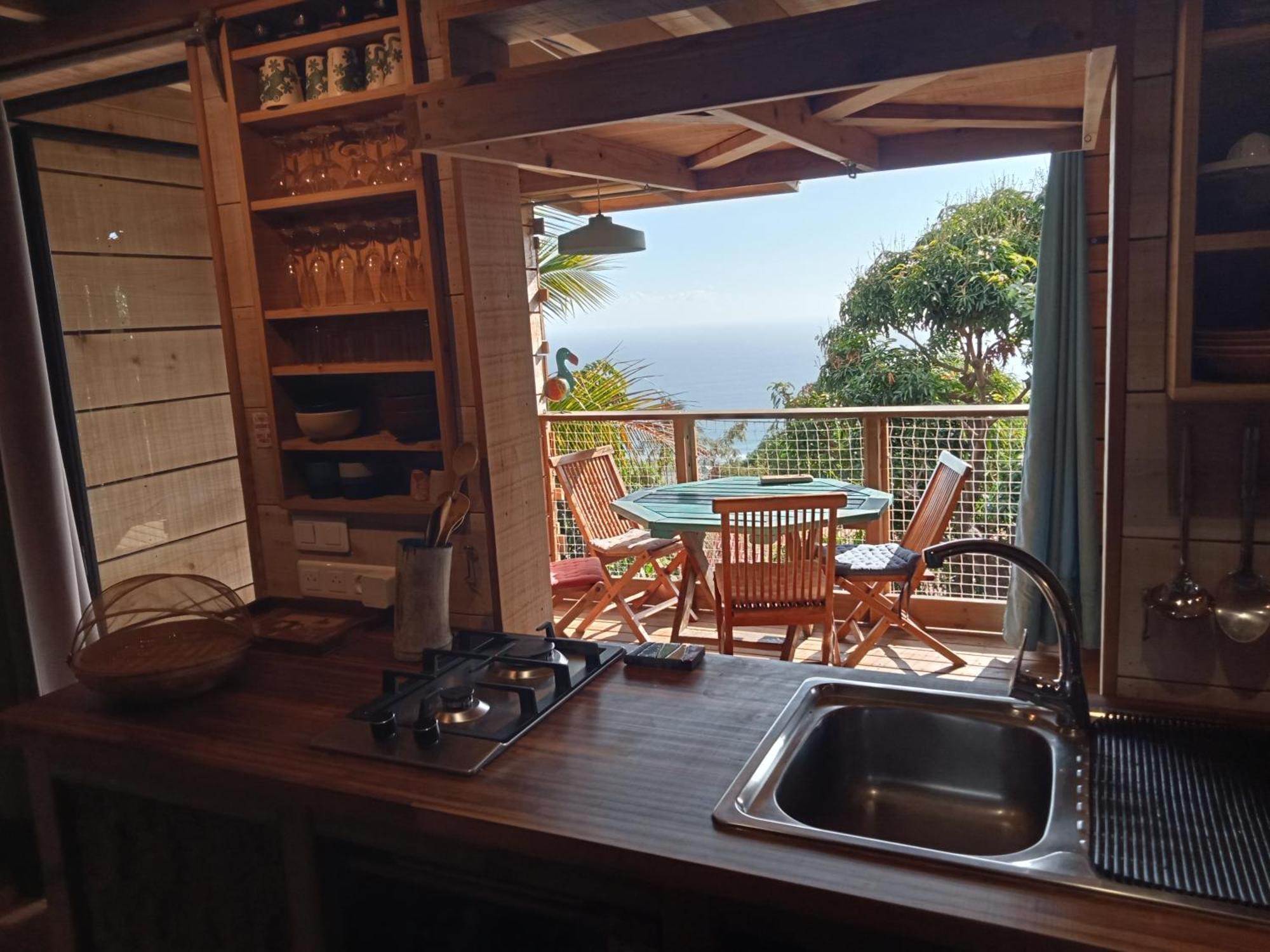 Bungalow Ecologique Avec Toilettes Seches Leu Kabanon Vue Mer Saint-Leu Bagian luar foto